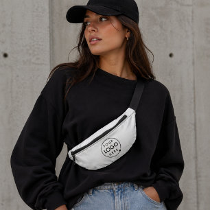 Sacs Banane Logo Entreprise Simple Minimaliste Blanc