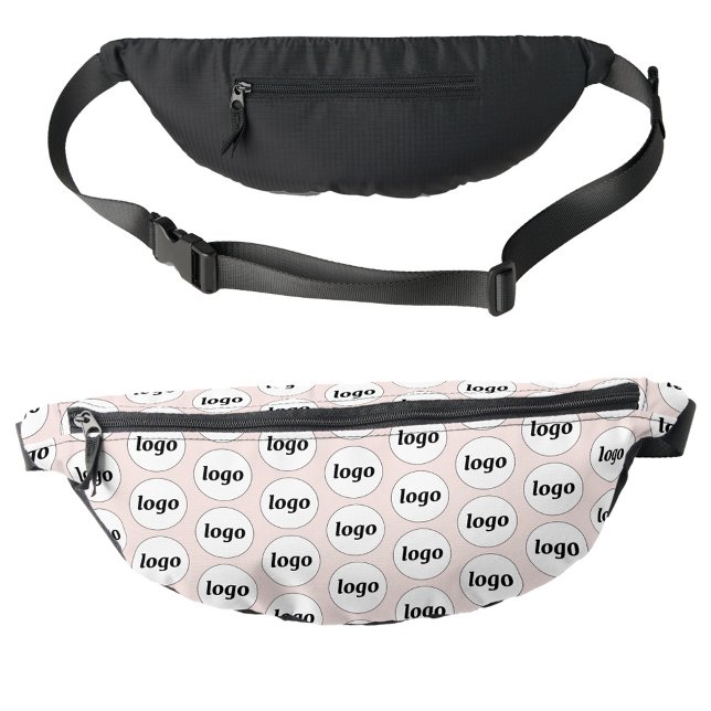 Sacs Banane Logo Motif promotionnel Business Blush Pink (Logo pattern business promotional branding fanny pack)