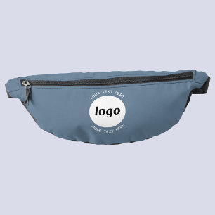 Sacs Banane Logo Ronde Texte promotionnel Business Blue Grey