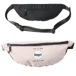 Sacs Banane Logo Texte promotionnel Marque commerciale Blush P<br><div class="desc">Ajoutez votre propre logo et le choix du texte à cette conception. Supprimez le texte supérieur ou inférieur si vous préférez. Minimaliste et professionnel. Idéal pour un produit promotionnel pour vos clients et clients. Idéal pour les événements d'entreprise, les sports, les foires commerciales et le parrainage. Pour les autres versions,...</div>