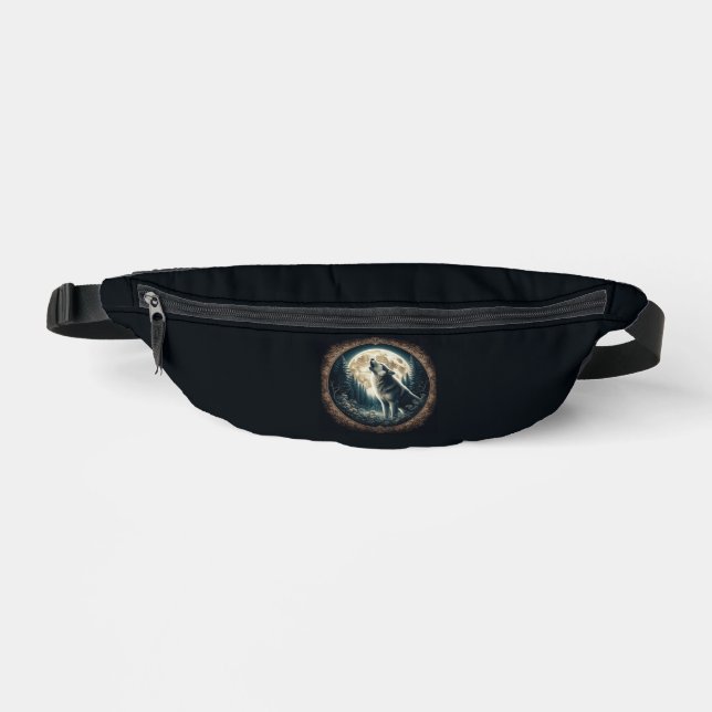 Sacs Banane Loup vintage et lune classique (Recto)