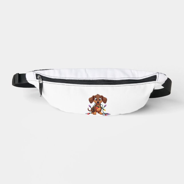 Sacs Banane Lumières de Dachshund de Noël (2) (Recto)