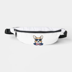 Sacs Banane Lunettes de soleil Corgi patriotiques Art vectorie