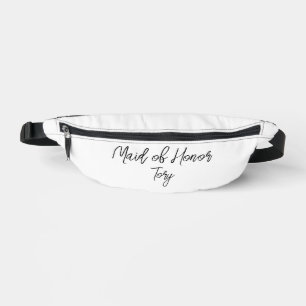 Sacs Banane Maid of Honor Black Text sur le pack blanc Fanny