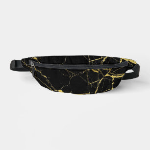 Sacs Banane Marbre noir et or