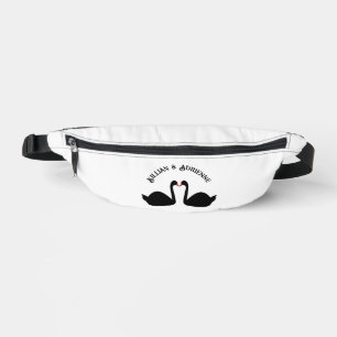 Sacs Banane Mariage gothique Baiser Black Swans Personnalisé