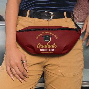 Sacs Banane Maroon Gold Graduate Custom 2025 Graduation