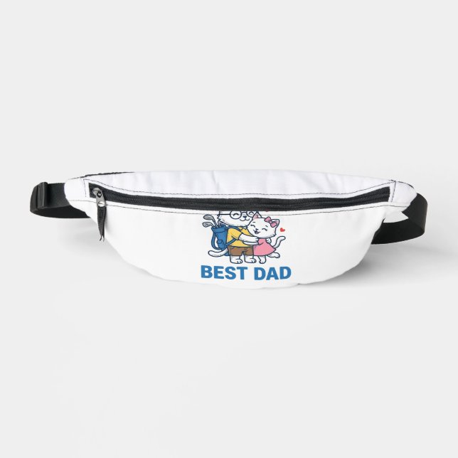 Sacs Banane Meilleur Papa Golf Chat Câlin Mignon Design Vector (Recto)