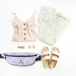 Sacs Banane Mermaid Scales Personnalisées Rose Violet Adorable