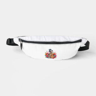 Sacs Banane Messy Bun Skeleton mignon Amoureux de les chiens c
