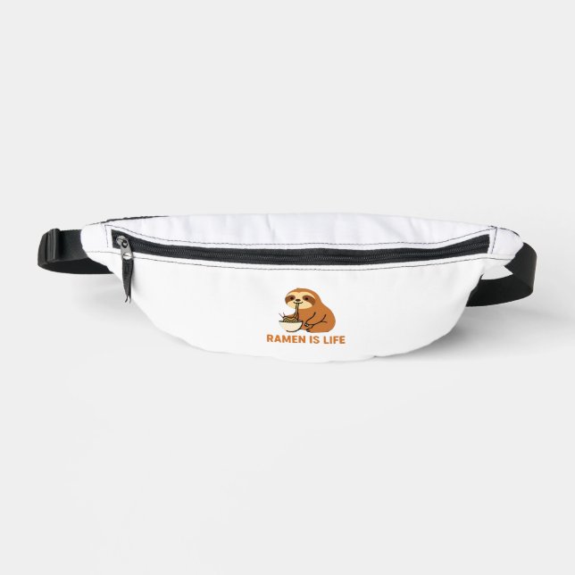 Sacs Banane Mignon paresseux mangeant des ramen � Conception a (Recto)