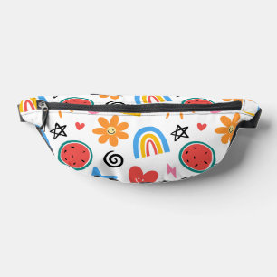 Sacs Banane Mignons gribouillages d'été - motif transparent fa