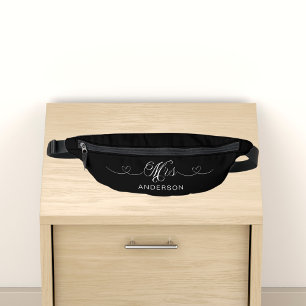 Sacs Banane Mme black white mariée