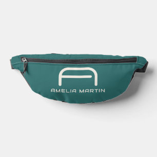 Sacs Banane Moderne Monogramme Géométrique Téale Alexandrite