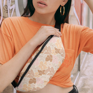 Sacs Banane Moderne Pastel Rose Orange Floral Fille Motif