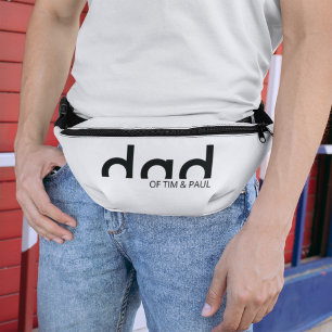 Sacs Banane Moderne Simple père noir et blanc