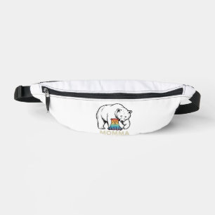 Sacs Banane Momma Bear Arc-en-ciel Design de T-shirt avec Grav