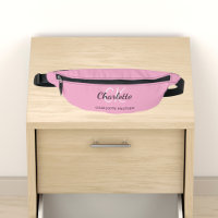 monogramme de nom rose