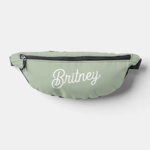 Sacs Banane Monogramme et nom personnalisés de Sage Vert moder