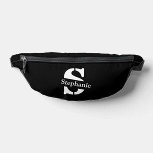 Sacs Banane Monogramme et nom professionnel simple classique