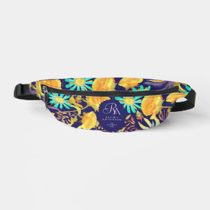 Sacs Banane Monogramme floral mystique fleuri marine