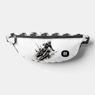 Sacs Banane Monogramme Initiales Personnalisées Moto Pour Lui