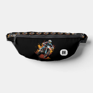 Sacs Banane Monogramme Initiales Personnalisées Moto Pour Lui