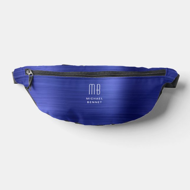 Sacs Banane Monogramme Moderne Bleu Marine (Poser)