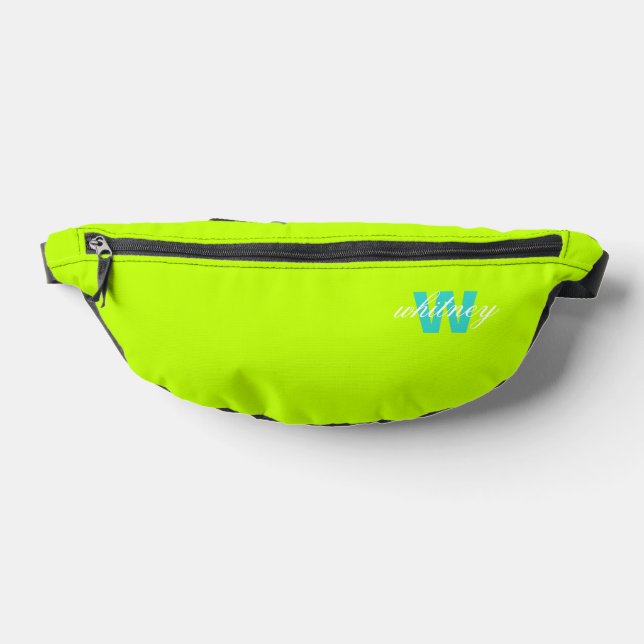 Sacs Banane Monogramme Moderne Chic Lime Vert (Poser)