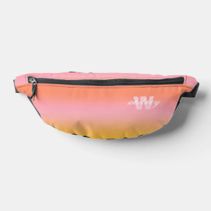 Sacs Banane Monogramme Moderne Chic Pastel Ombre