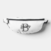 Monogramme moderne élégant Nom noir Gris noir Scri