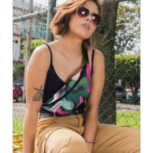 Sacs Banane Monogramme moderne fille Rétro Motif militaire Fan