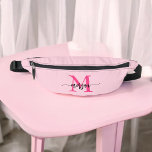Sacs Banane Monogramme rose chaud Nom de la fille Script<br><div class="desc">Ajoutez une pop de couleur à votre tenue avec notre Hot Pink Monogram Name Girl's Script Fanny Pack ! Doté d'un design rose vif, ce pack de mamie est personnalisé avec votre nom dans une police de script élégante pour une touche personnalisée. Parfait pour transporter des produits de première nécessité...</div>