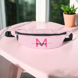 Sacs Banane Monogramme rose chaud Nom de la fille Script<br><div class="desc">Ajoutez une pop de couleur à votre tenue avec notre Hot Pink Monogram Name Girl's Script Fanny Pack ! Doté d'un design rose vif, ce pack de mamie est personnalisé avec votre nom dans une police de script élégante pour une touche personnalisée. Parfait pour transporter des produits de première nécessité...</div>