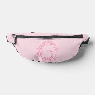 Sacs Banane Monogramme rose chaud Nom de la fille Script