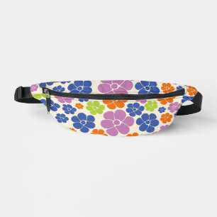 Sacs Banane Motif à fleurs - Bleu, Orange, Violet, Vert