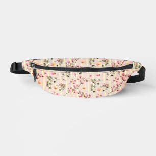 Sacs Banane Motif à rayures florales rose pâle