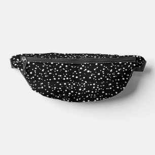Sacs Banane Motif Abstrait Minimaliste Noir & Blanc à Points