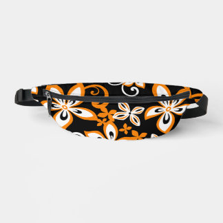 SACS BANANE MOTIF ALOHA HAWAII EN NOIR/ORANGE