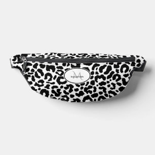 Sacs Banane Motif animal Nom Customisé Voyage Noir Blanc