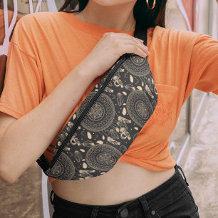 Sacs Banane Motif autochtone Boho de Dream noir et blanc