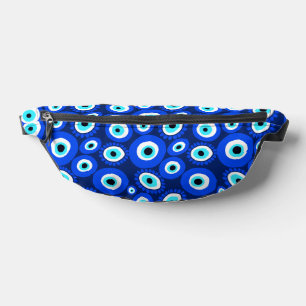 Sacs Banane Motif blanc bleu mal aux yeux