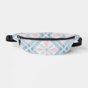 Sacs Banane motif bleu en forme de diamant