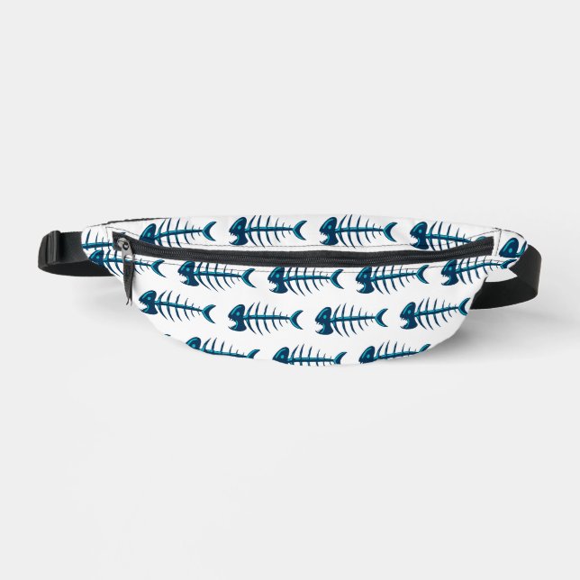 Sacs Banane Motif Blue Fish Bones (Recto)