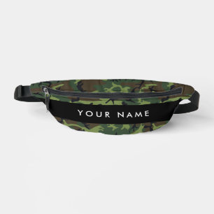 Sacs Banane Motif Camouflage Vert, Votre nom, Personnaliser