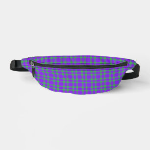 Sacs Banane Motif carreaux violet vert