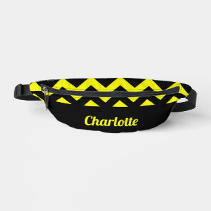 Sacs Banane Motif chevron jaune et noir personnalisable