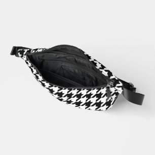 Sacs Banane Motif classique en Houndstooth : Noir & Blanc Vint