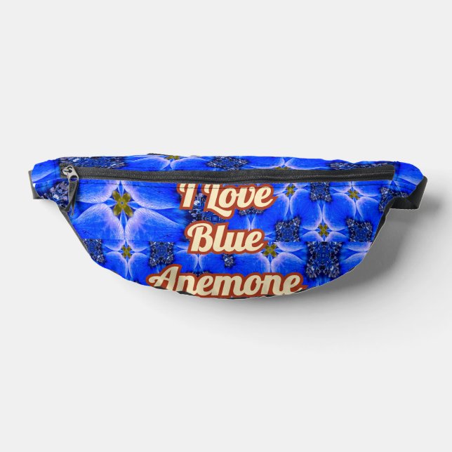 Sacs Banane Motif d'anémone du Jardin bleu (Poser)
