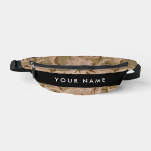 Sacs Banane Motif de camouflage du désert, Votre nom, Personna